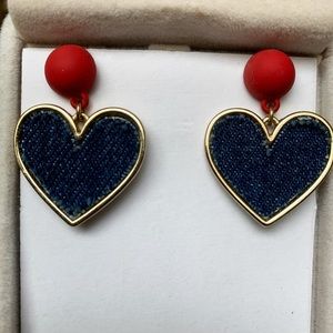 Denim and Hearts earrings